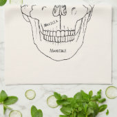 Schädelknochen - gekennzeichnet geschirrtuch (Gefaltet)