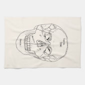 Schädelknochen - gekennzeichnet geschirrtuch (Horizontal)