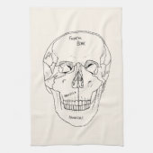 Schädelknochen - gekennzeichnet geschirrtuch (Vertikal)