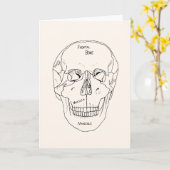 Schädelknochen - gekennzeichnet karte (Gelbe Blume)