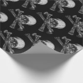 Schädelknochen klassisch geschenkpapier (Ecke)