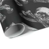 Schädelknochen klassisch geschenkpapier (Rolleneckpunkt)