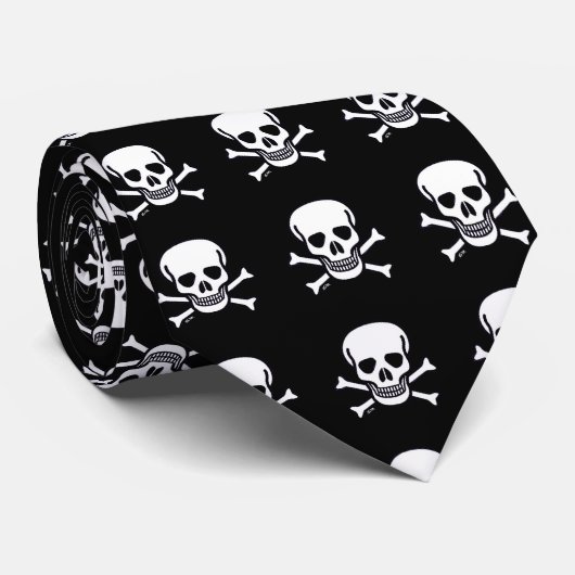 Schädelknochen Krawatte (Gerollt)