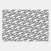 Schädelknochen Schwarz-weiß Geschenkpapier Set (Vorderseite 2)
