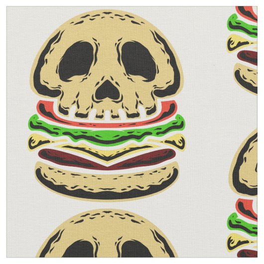 Schädelknochen-Totenspeckenburger Stoff (Nahaufnahme)