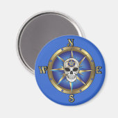 Schädelkompass Magnet (Vorderseite/Rückseite)