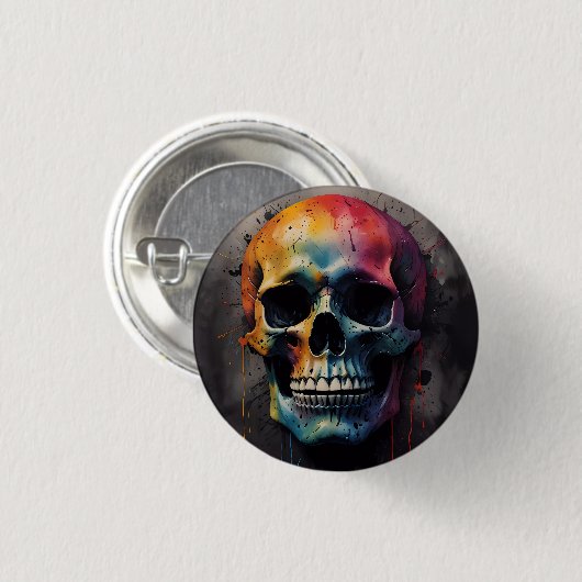 Schädelkopf Button (Vorne & Hinten)