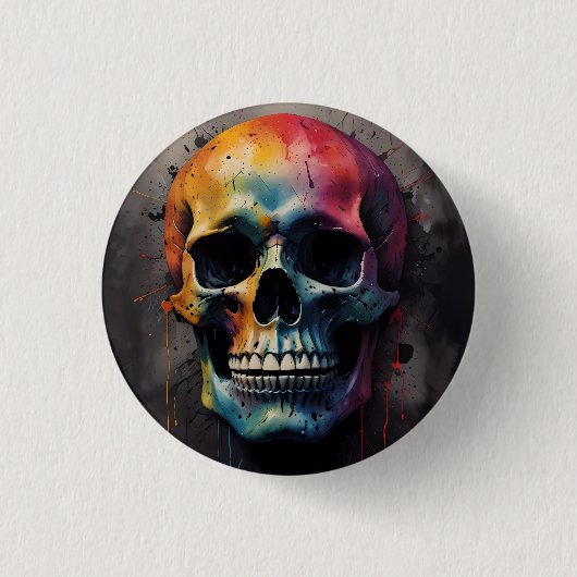 Schädelkopf Button (Vorderseite)