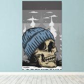 Schädelkopf Leinwanddruck (Insitu (Holzboden))