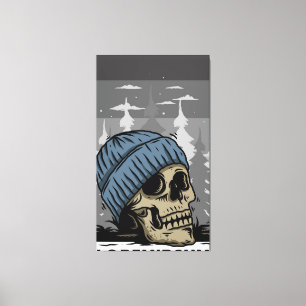 Schädelkopf Leinwanddruck