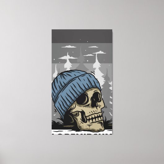 Schädelkopf Leinwanddruck (Vorderseite)