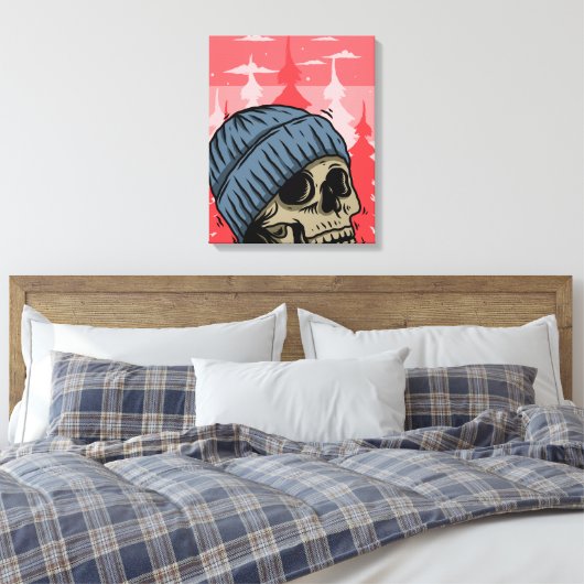 Schädelkopf Leinwanddruck (Insitu (Schlafzimmer))