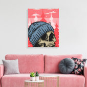 Schädelkopf Leinwanddruck (Insitu (Wohnzimmer))