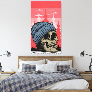 Schädelkopf Leinwanddruck