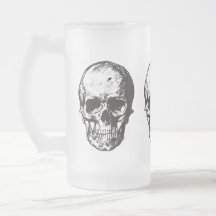 Schädelkopf-Tasse, Schädelkopf-Bierglas, Bierglas,