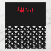 Schädelköpfe Weinetikett (Einzelnes Label)