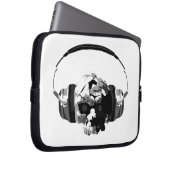 Schädelkopfhörer-Laptophülse Laptopschutzhülle (Vorne Rechts)