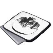 Schädelkopfhörer-Laptophülse Laptopschutzhülle (Vorne Knopf)