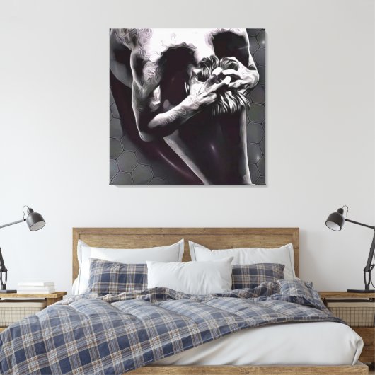 Schädelkörper Leinwanddruck (Insitu (Schlafzimmer))