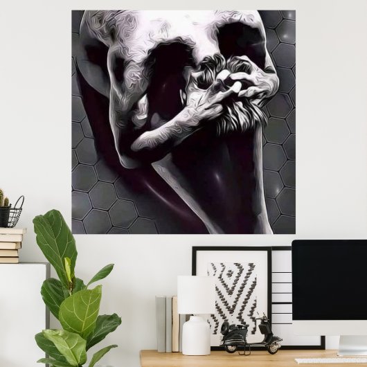 Schädelkörper Poster (Heimbüro)