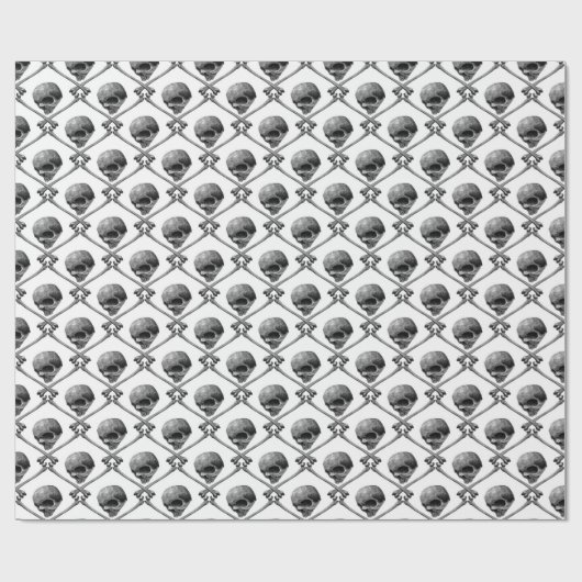 Schädelkranmuster Geschenkpapier (Flach)