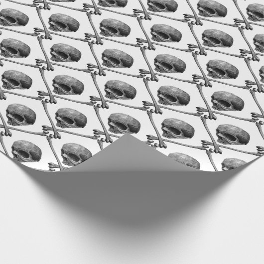 Schädelkranmuster Geschenkpapier (Ecke)