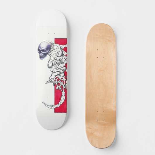 Schädelkreatur Skateboard (Vorderseite)