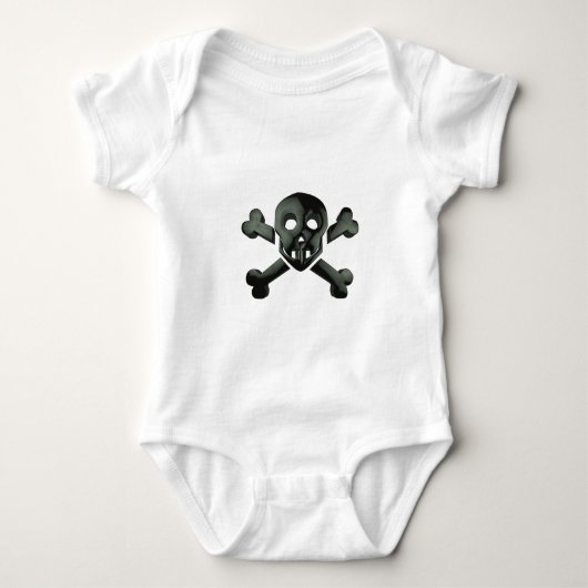 Schädelkreuze Baby Strampler (Vorderseite)