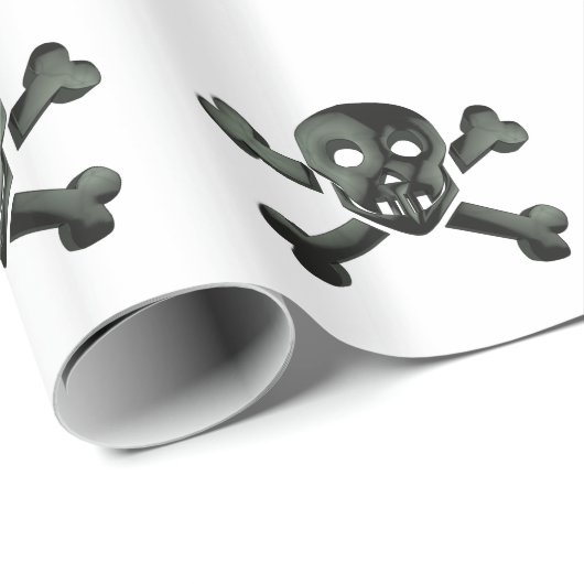 Schädelkreuze Geschenkpapier (Rolleneckpunkt)
