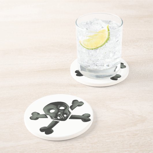 Schädelkreuze Getränkeuntersetzer (Seite)