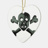 Schädelkreuze Keramik Ornament (Links)