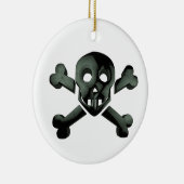 Schädelkreuze Keramik Ornament (Rechts)