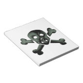 Schädelkreuze Notizblock (angewinkelt)