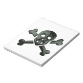 Schädelkreuze Notizblock (Rotiert)