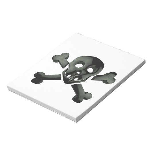 Schädelkreuze Notizblock (Rotiert)