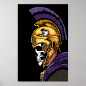 Schädelkrieger mit Schwarz Poster (Vorne)