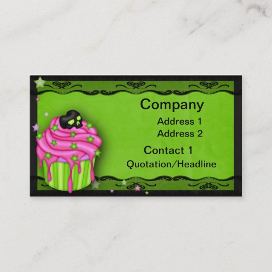 Schädelkuchen-Visitenkarte Visitenkarte (Vorderseite)