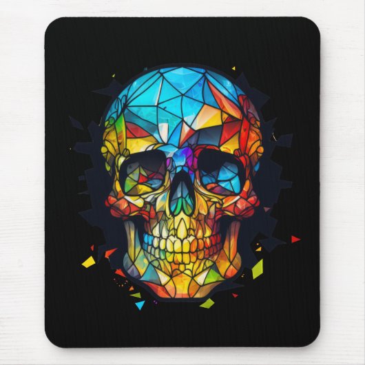 Schädellebensdauer festgehaltenes Glaszeichen Mousepad (Vorne)
