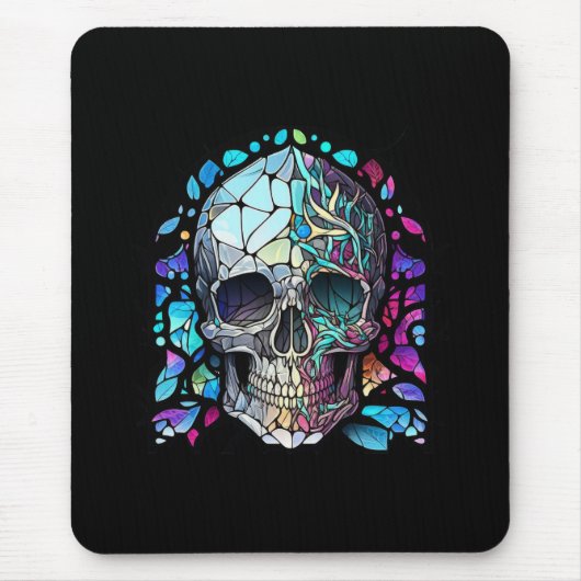 Schädellebensdauer festgehaltenes Glaszeichen Mousepad (Vorne)