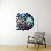 Schädellebensdauer festgehaltenes Glaszeichen Wandteppich (Beispiel (Horizontal))