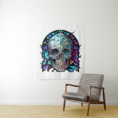 Schädellebensdauer festgehaltenes Glaszeichen Wandteppich (Beispiel)