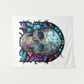 Schädellebensdauer festgehaltenes Glaszeichen Wandteppich (Vorderseite (Horizontal))