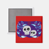 SchädelLiebe Magnet (Vorderseite/Rückseite)