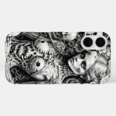 Schädelmädchen mit Knochenabdeckung Case-Mate iPhone Hülle (Rückseite (Horizontal))