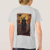 Schädelmann mit Krähen Tri-Blend Shirt (Rückseite)