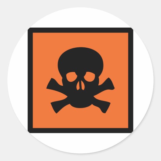 Schädelmarke Runder Aufkleber (Vorderseite)