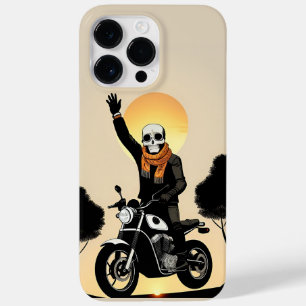 Schädelmasken-Motorradfahrer beim Rennen Case-Mate iPhone 14 Pro Max Hülle