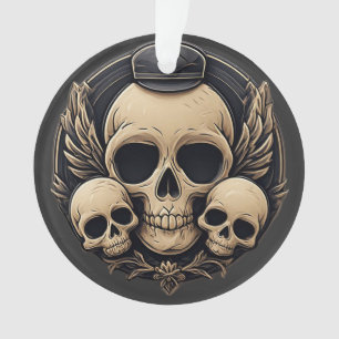 Schädelmotiv in einer monochromen Farbpalette Ornament