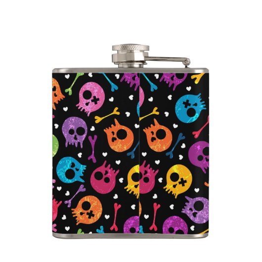 Schädelmuster 2 flachmann (Rückseite)