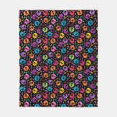 Schädelmuster 2 fleecedecke (Vorderseite)